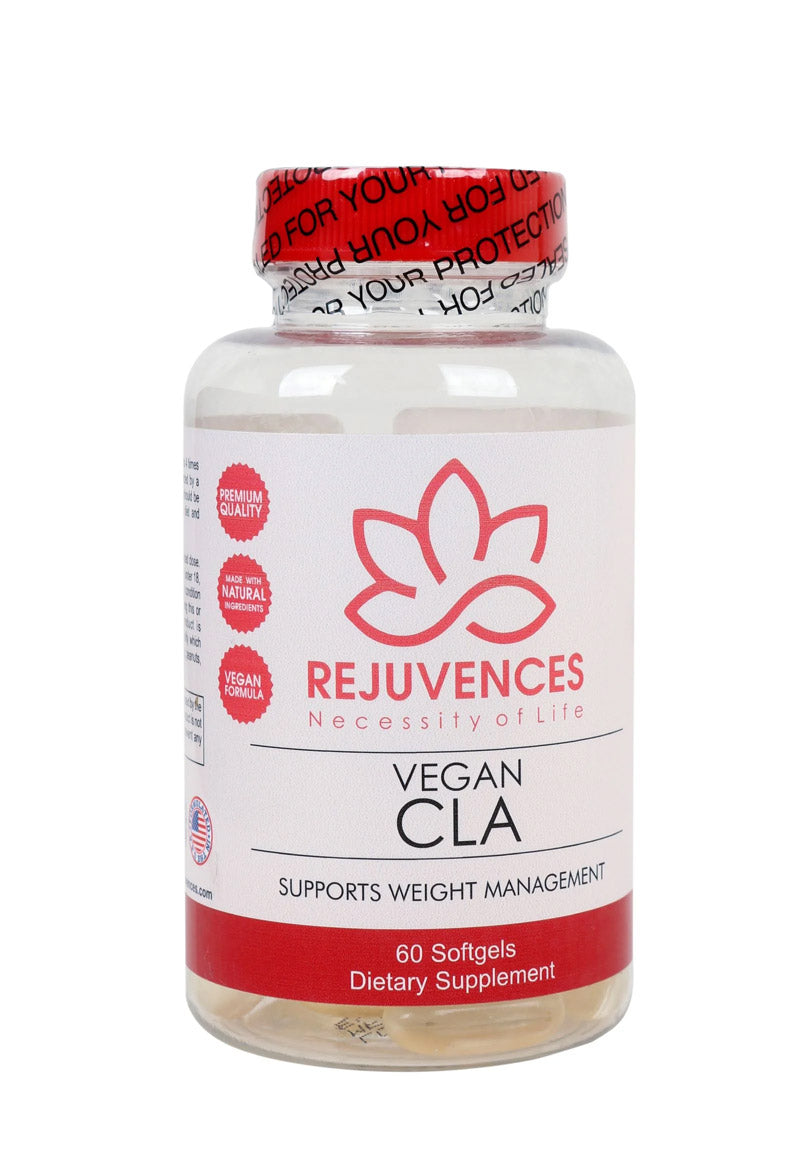 REJUVENCES VEGAN CLA FOR WOMEN AND MEN - 60 EASY TO SWALLOW 1000MG SOFTGELS