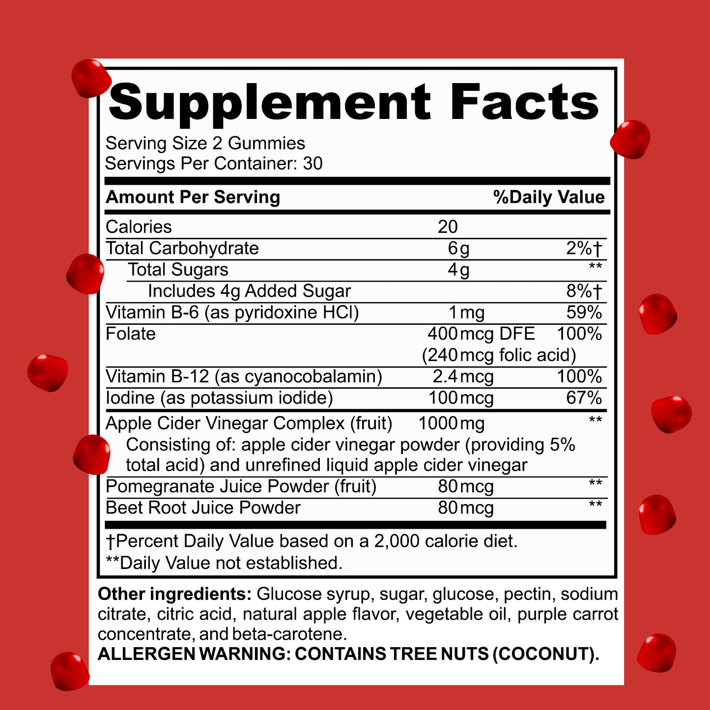 REJUVENCES APPLE CIDER VINEGAR GUMMY
