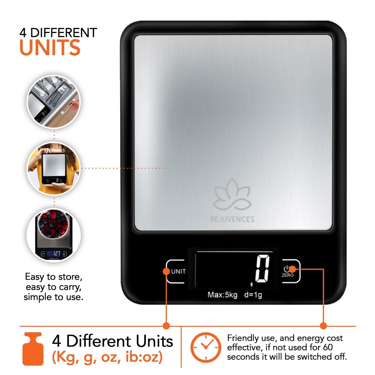Rejuvences Kitchen Scale - Rejuvences