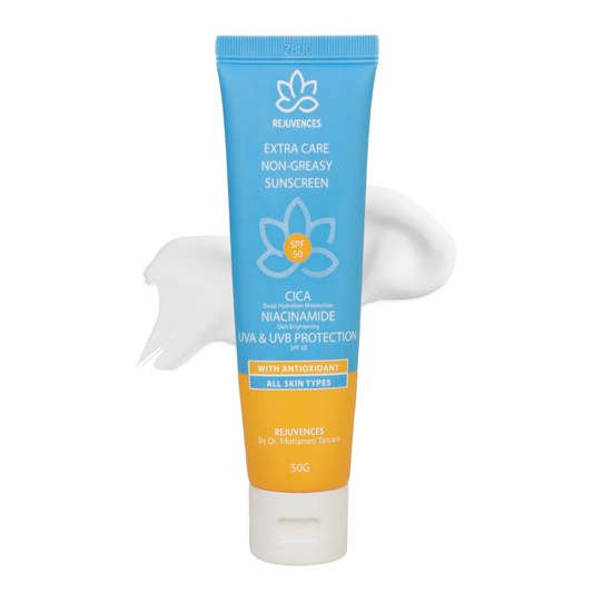 Rejuvences Sunscreen SPF 50 – Non-Greasy, Broad Spectrum UVA/UVB Protection
