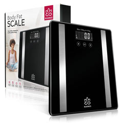 Rejuvences Digital Scale for Body Weight, Body Fat, Body Water, Muscle Mass, Bone Mass, and BMR - Smart Body Composition Scale with Auto ON/OFF, 3-180kg Weight Capacity, & 10-User Programmable Memory - Rejuvences